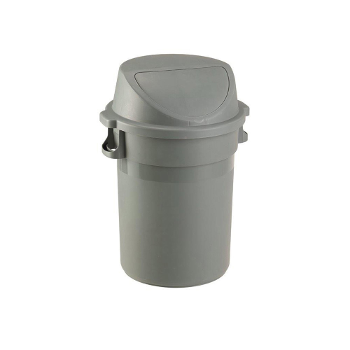 Bidone Maxipush - diametro 55,5 cm - altezza 78 cm - PPL - 80 L - grigio - Medial